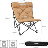 صندلی تاشو کینگ کمپ مدل KC2224 با طراحی ارگونومیک و پایههای مقاوم