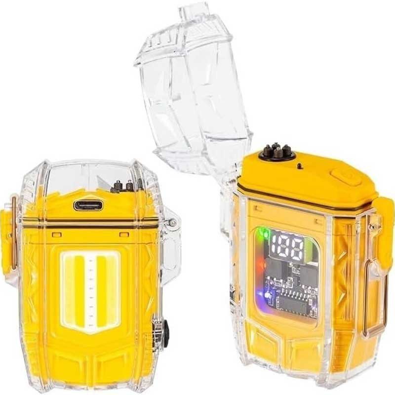 فندک پلاسمایی ضدباد مدل D48-2 با چراغ‌قوه LED و بدنه مقاوم