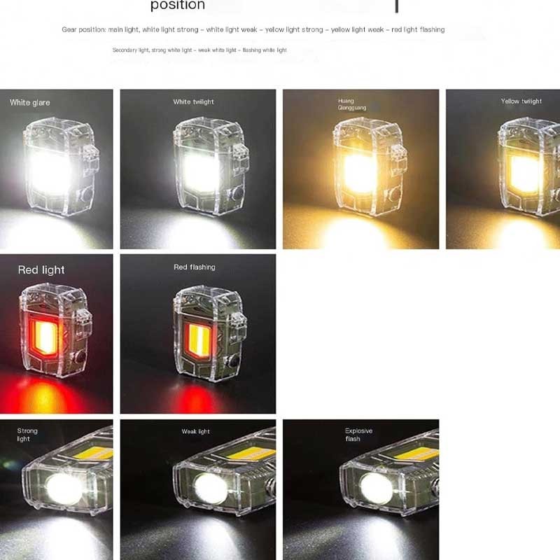فندک پلاسمایی ضدباد مدل D48-2 با چراغ‌قوه LED و بدنه مقاوم