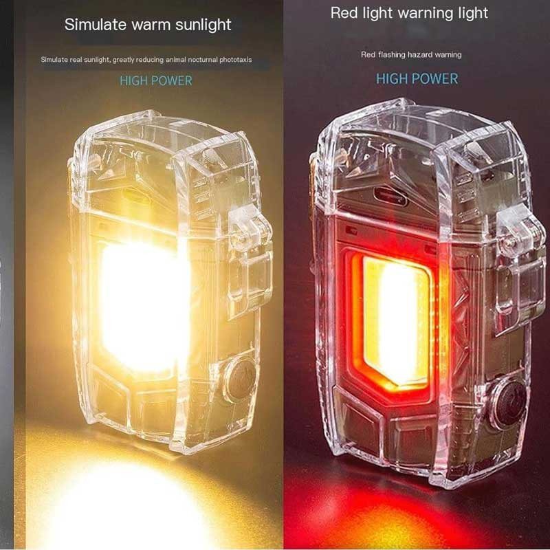 فندک پلاسمایی ضدباد مدل D48-2 با چراغ‌قوه LED و بدنه مقاوم