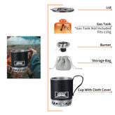 ست سرشعله و قابلمه یکپارچه BRS مدل BRS-61 برای کمپینگ و سفرهای طبیعتگردی