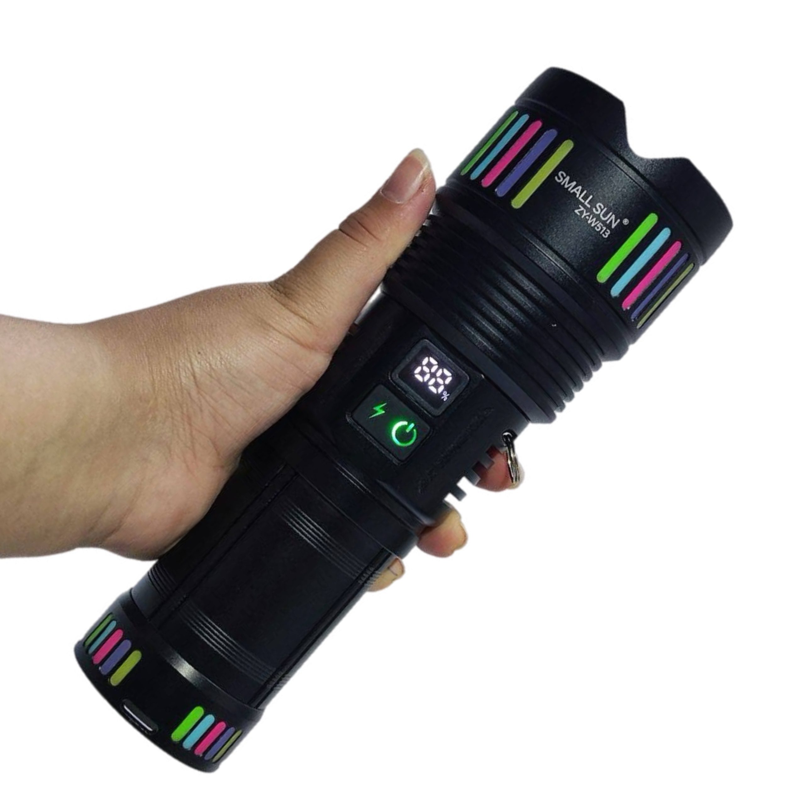 چراغ قوه اسمال سان مدل W513 نور قوی، شارژ USB-C، بدنه مقاوم