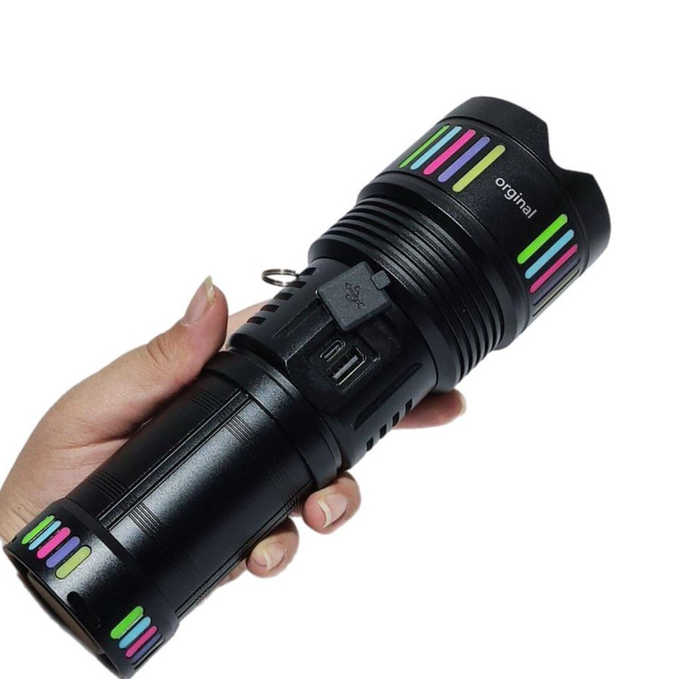 چراغ قوه اسمال سان مدل W513 نور قوی، شارژ USB-C، بدنه مقاوم