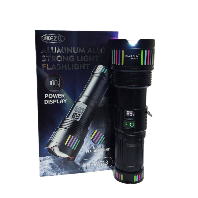 چراغ قوه اسمال سان مدل W513 نور قوی، شارژ USB-C، بدنه مقاوم