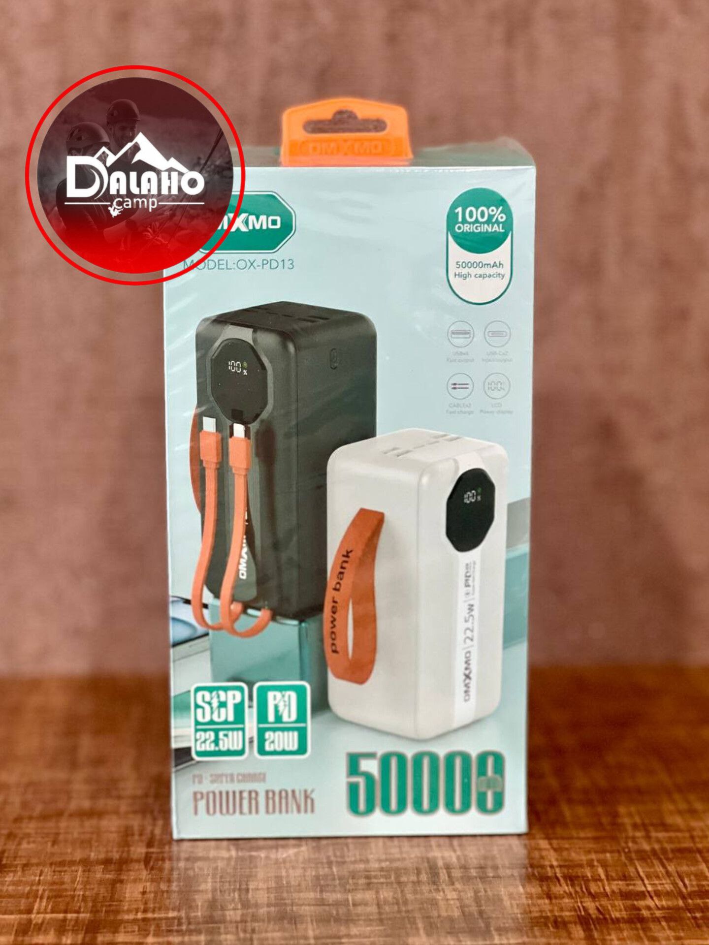 پاوربانک 50000 میلی‌آمپر برند OMXMO مدل OX-PD13 با قابلیت شارژ سریع و ظرفیت بالا