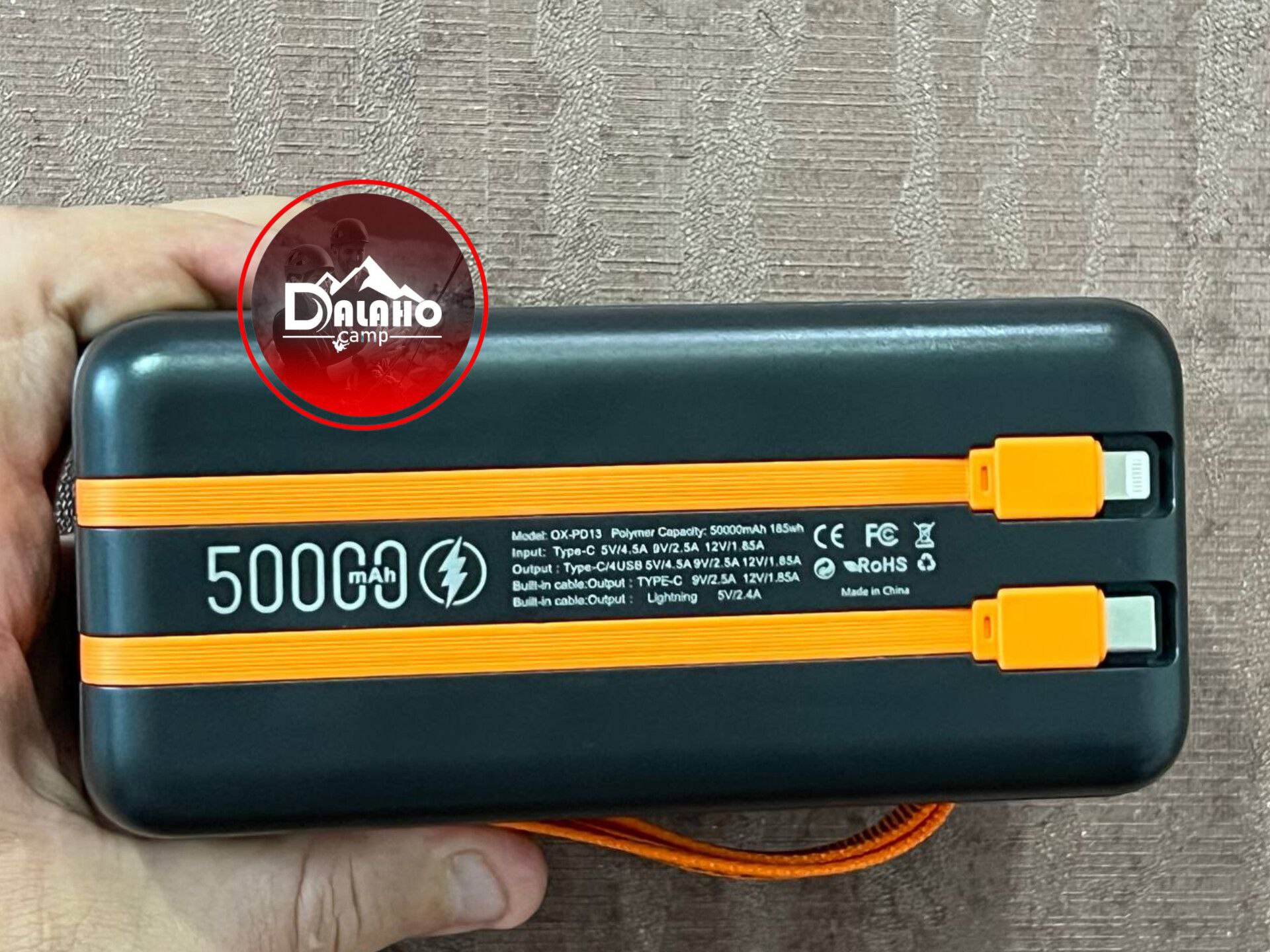 پاوربانک 50000 میلی‌آمپر برند OMXMO مدل OX-PD13 با قابلیت شارژ سریع و ظرفیت بالا