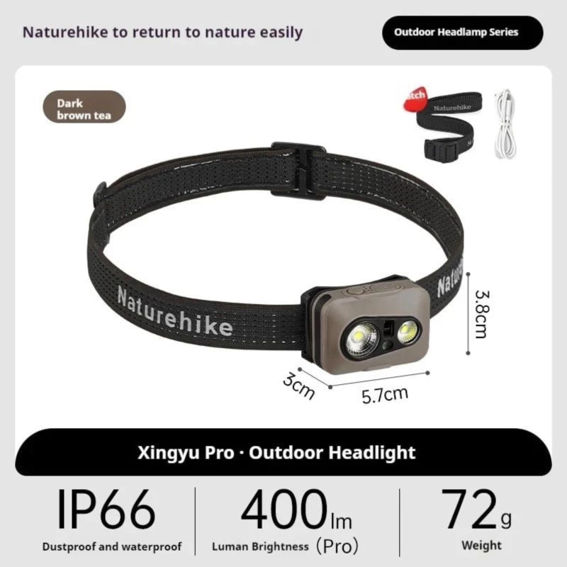 چراغ پیشانی Xingyu Pro نیچرهایک مدل CNK2450ZM015 مناسب کمپینگ و کوهنوردی