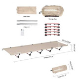 تخت تاشو نیچرهایک مدل NH20JJ001 – تخت مسافرتی سبک و مقاوم مناسب کمپینگ و سفر