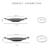 ماهیتابه تاشو کمپینگ BRS مدل BRS-P27B با دسته تاشو و روکش نچسب