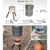 اجاق راکتور کمپینگ BRS مدل BRS-TS19 با دیگ جمعآوری حرارت و فندک داخلی